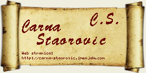 Čarna Staorović vizit kartica